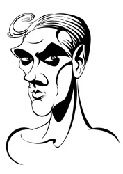 Adam Cooper, britischer Tänzer, aufgeräumte Version des schwarz-weißen Bildes